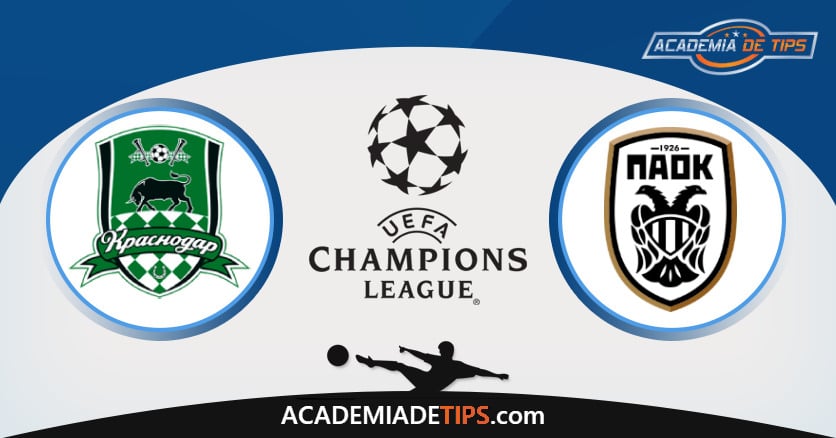 Krasnodar vs PAOK, Prognóstico, Análise e Palpites de Apostas – Champions League PlayOff